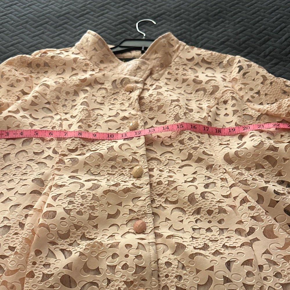 Moshita Pale Pink Lace Button two piece suit - Picture 4 of 16